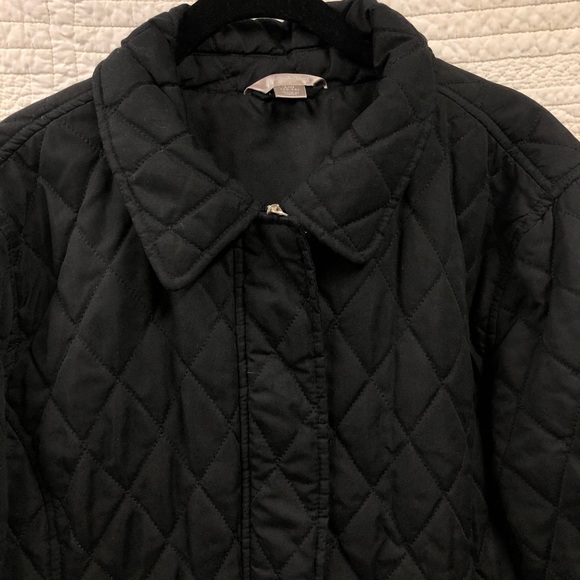 Black Quilted Barn Jacket Size Large - Picture 2 of 6